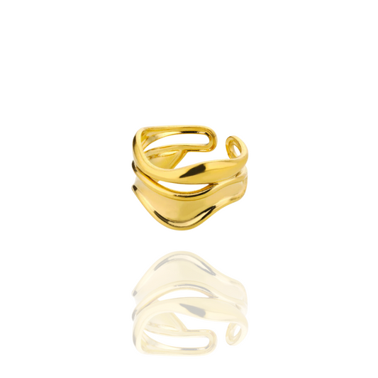 verbogener Ring Gold