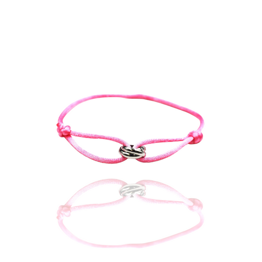 endless Armband Silber-Pink