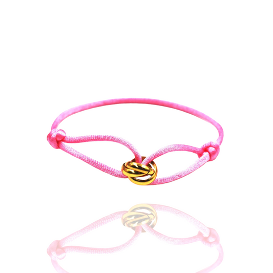 endless Armband Gold-Pink